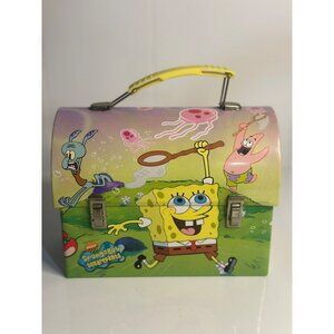 VTG Y2K SpongeBob SquarePants & Patrick Metal Lunch Box Kids Cartoon Collectible